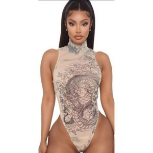 Nwt fashion Nova time to slay mesh 2 piece set size m